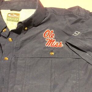 ⬇️⭐️ Drake Ole Miss Collegiate Men’s Button Down Lightweight Collar Shirt
